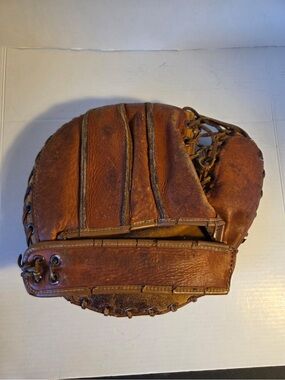 Vintage Antique Early-Mid 1900s Nokona Ken Staples Catchers Mitt 38 Cowhide